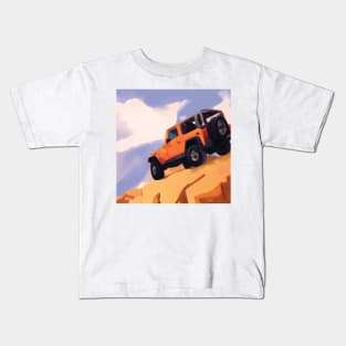 Jeep Wrangler offroading in Moab Kids T-Shirt